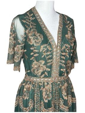 chinese dress ladies Altar'd State Short Sleeve Embroidered Sheer Boho Lace Catania Maxi Dr   Baystate Boutique & Consignment